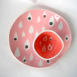 Rain drops plate